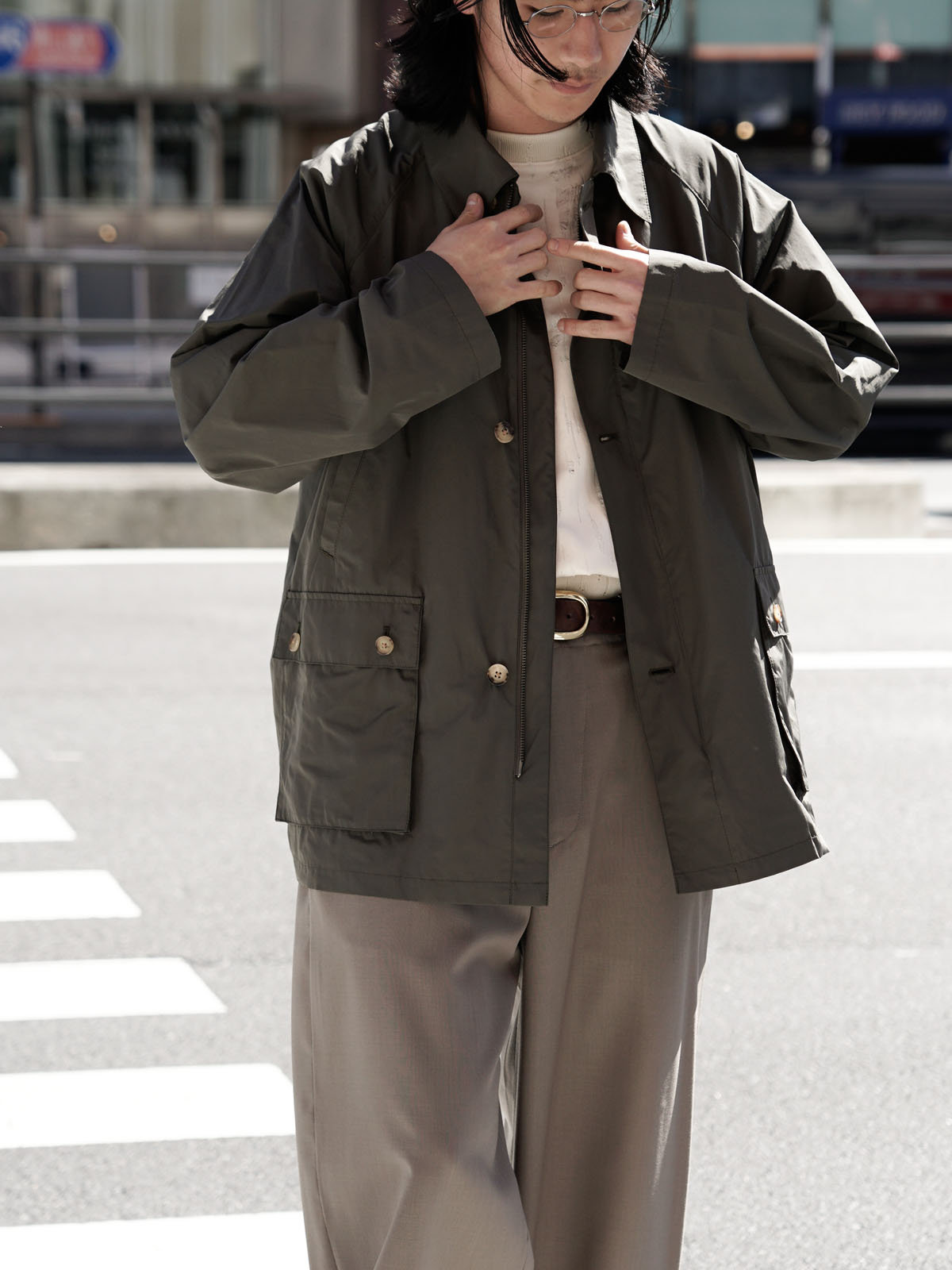 ハーフコートと春のお出かけ