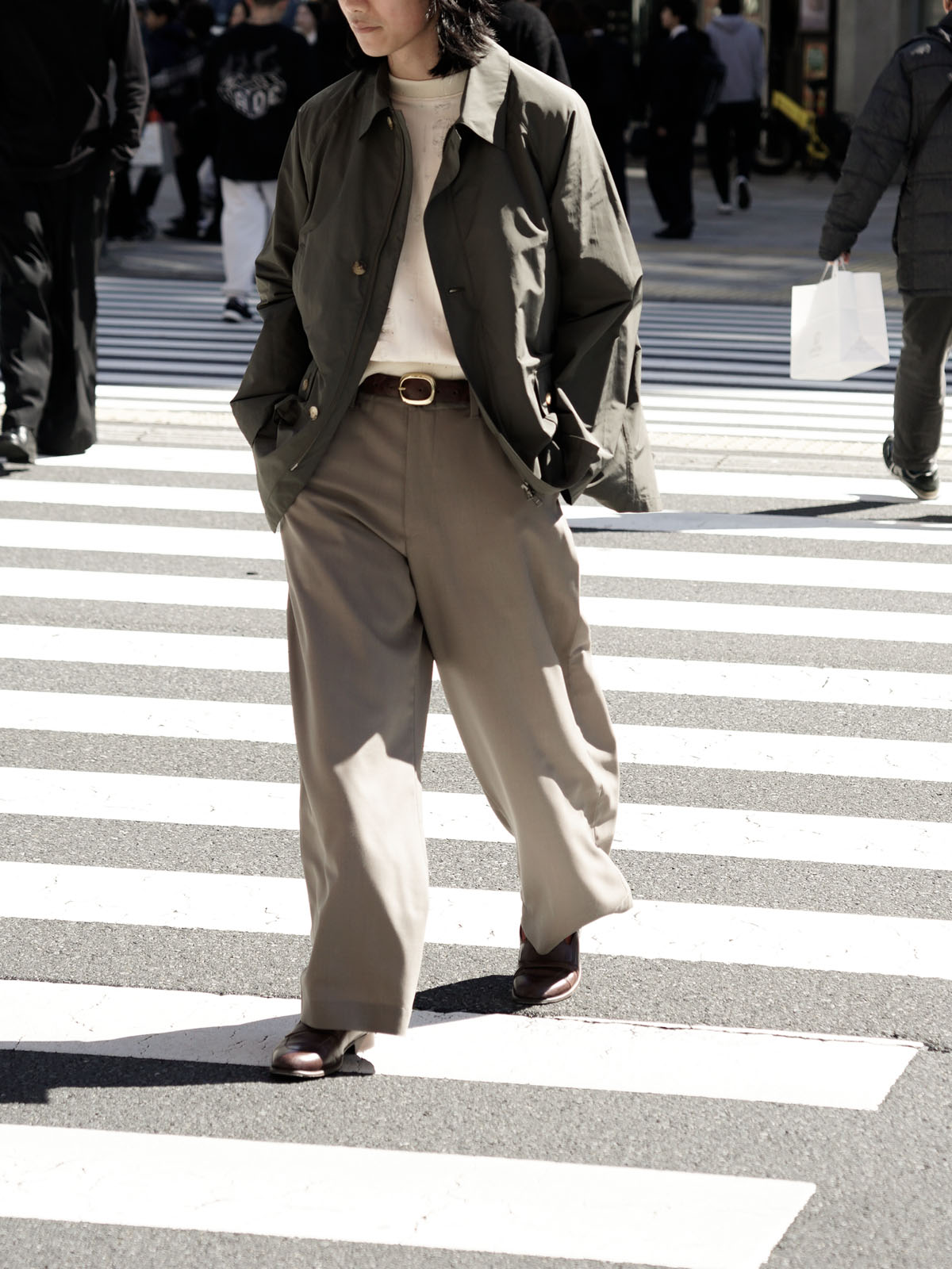 ハーフコートと春のお出かけ