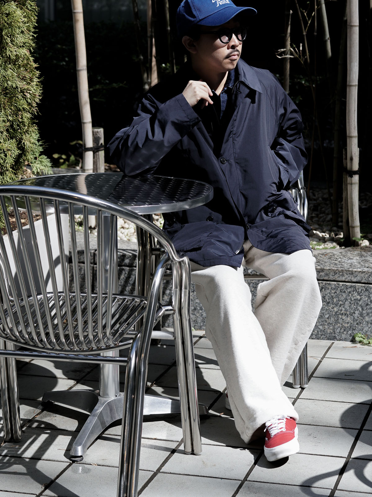 ハーフコートと春のお出かけ