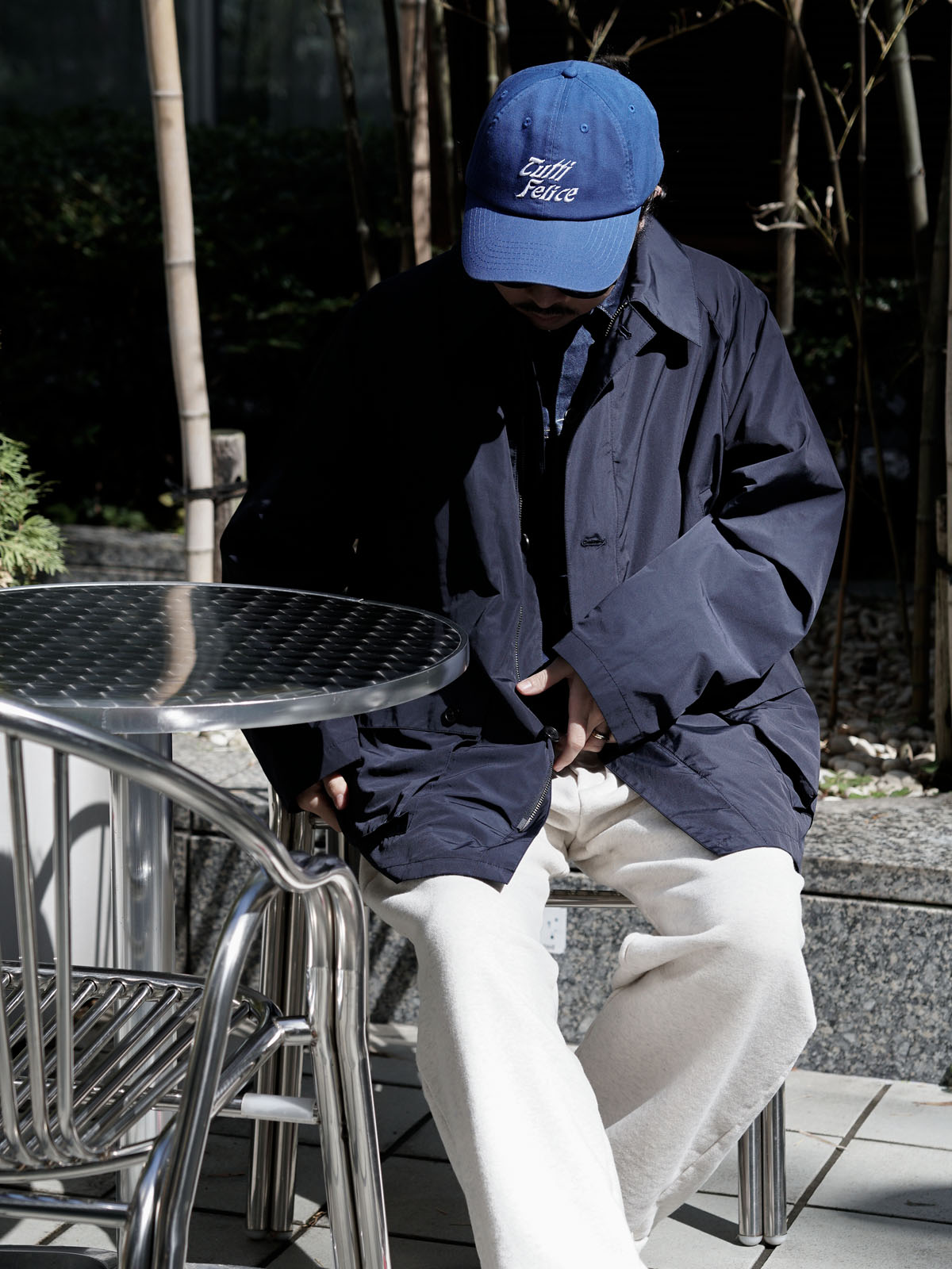 ハーフコートと春のお出かけ