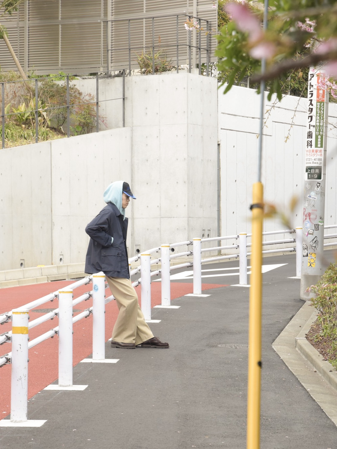 ハーフコートと春のお出かけ