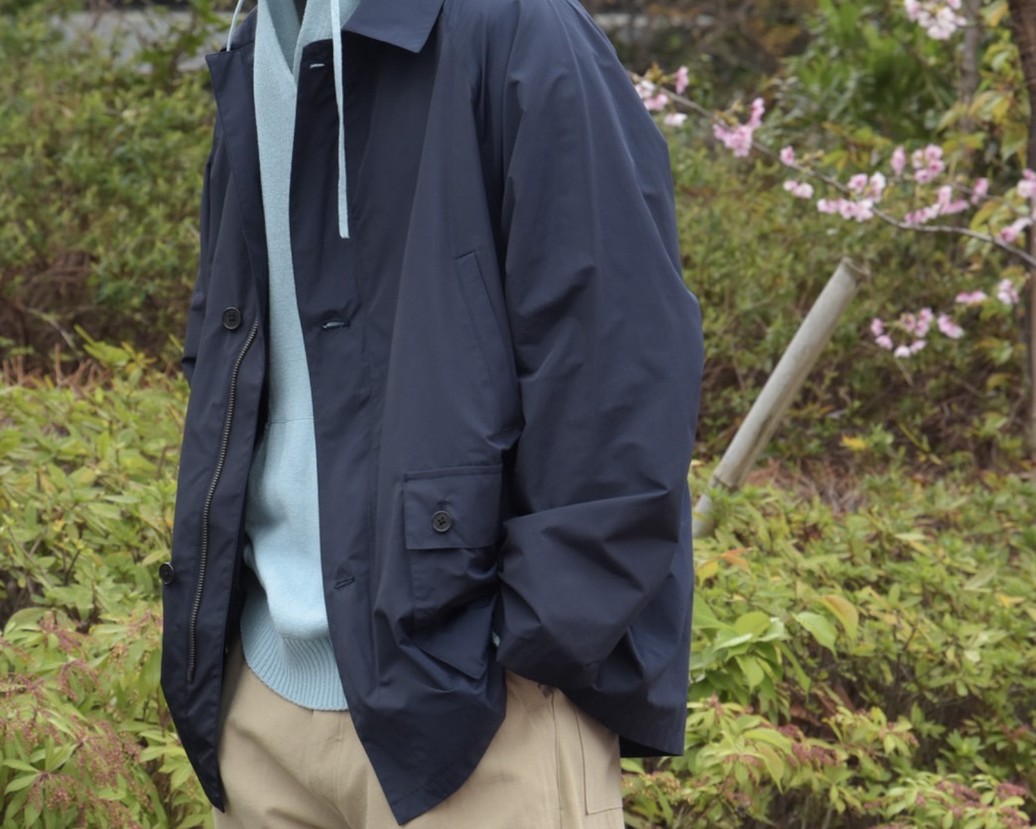 ハーフコートと春のお出かけ