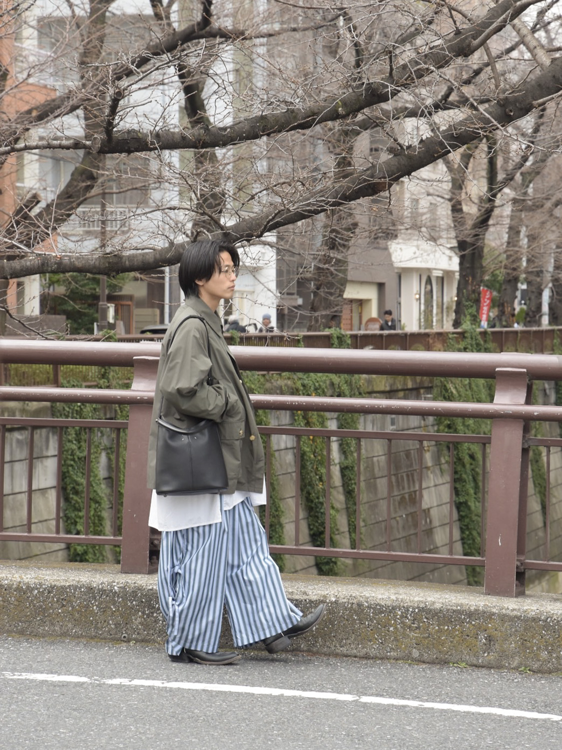 ハーフコートと春のお出かけ