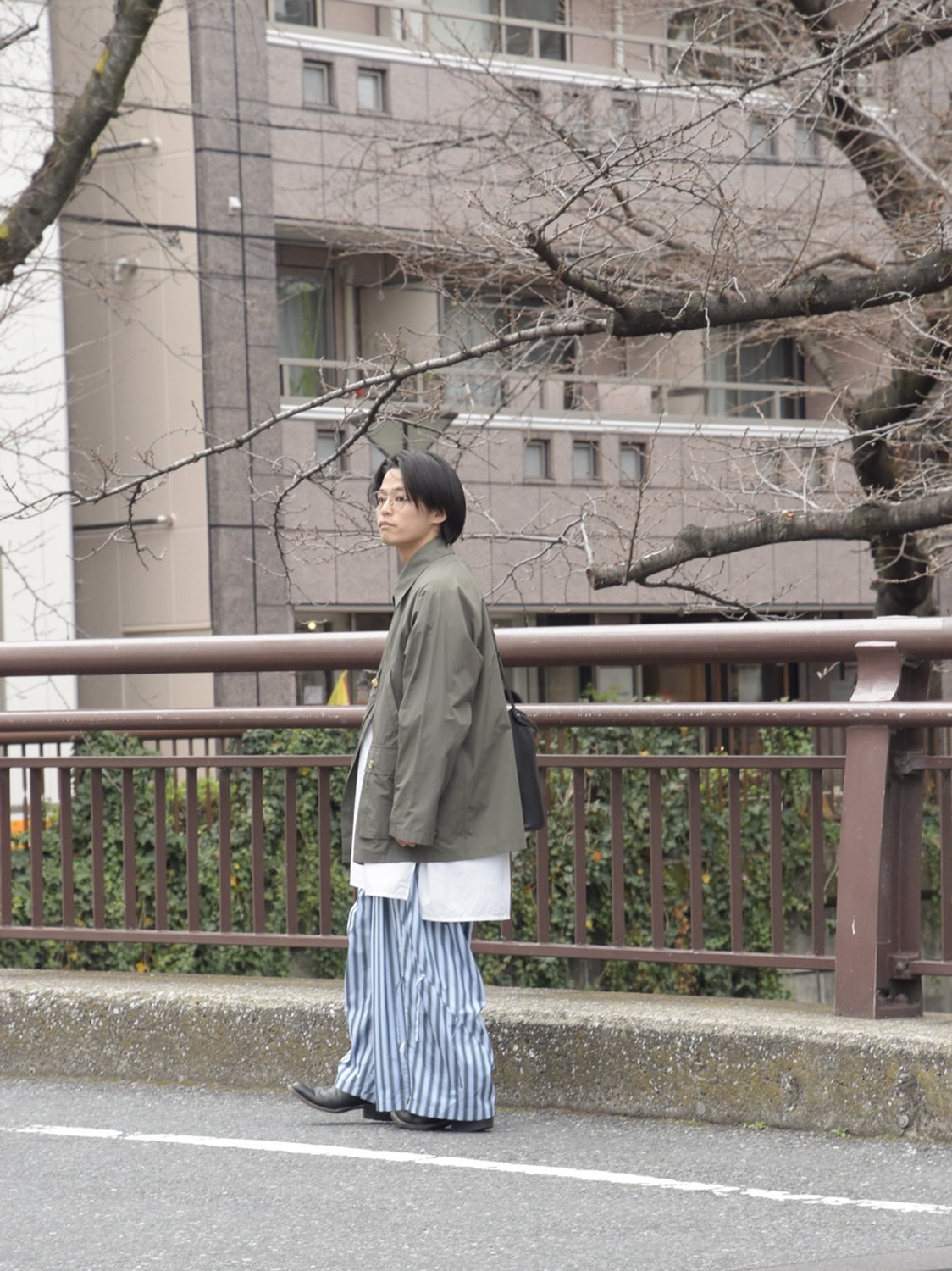 ハーフコートと春のお出かけ