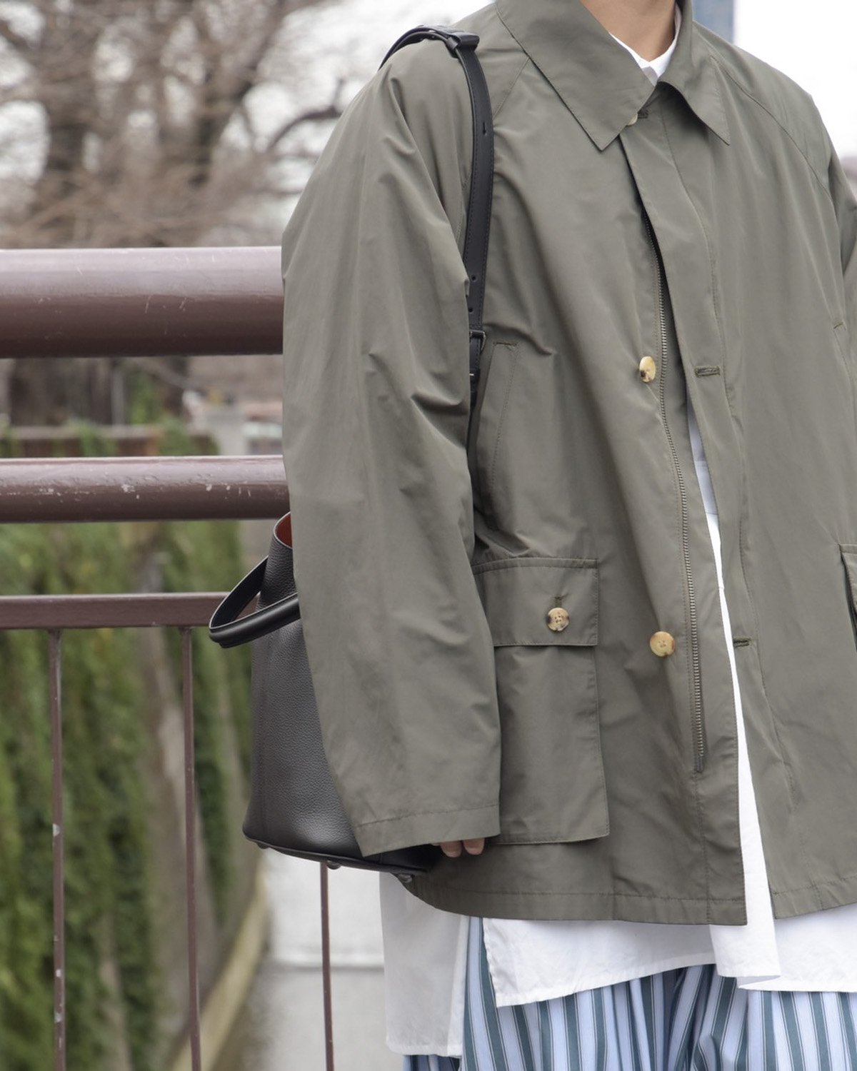 ハーフコートと春のお出かけ