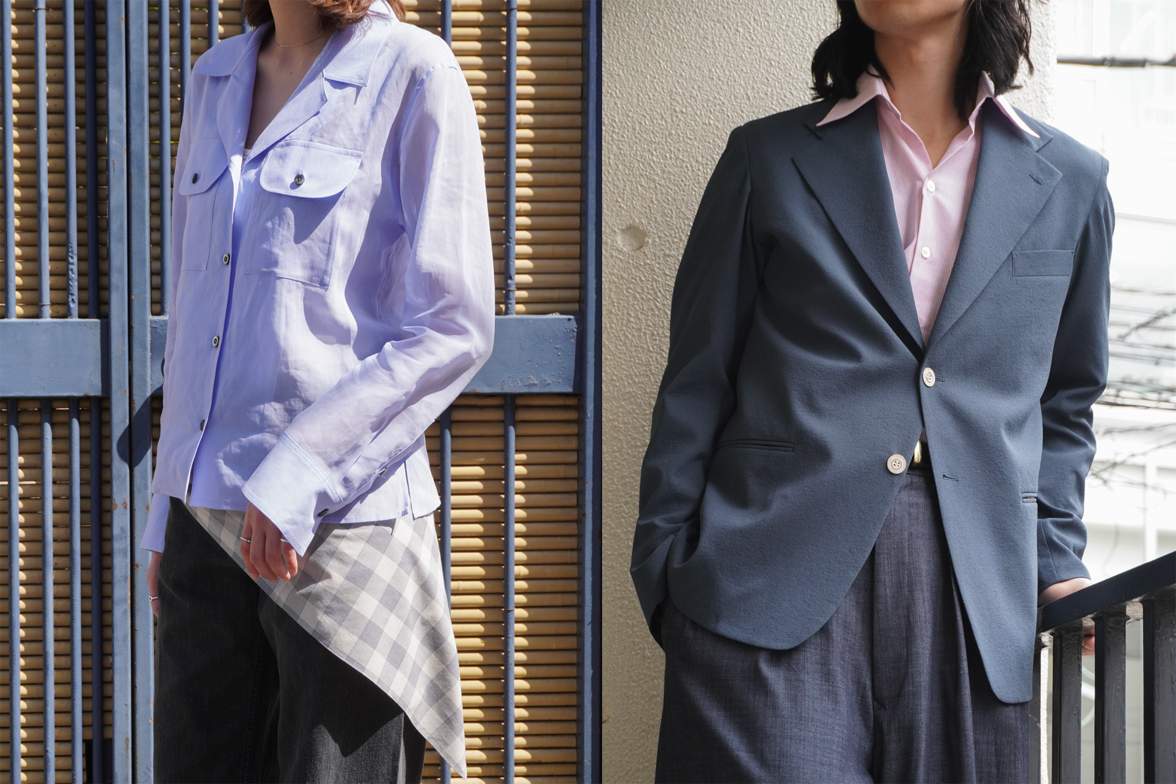 ”春をつなぐ、シャツジャケット